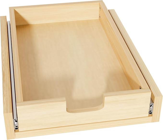 Pullout Cabinet Organizer, 20''W×21''D×3''H Slide Out Shelves for Kitchen Cabinets, Pull out Drawers for Kitchen Cabinets, Pantry, Bathroom, & Storage Organization by GREHITK