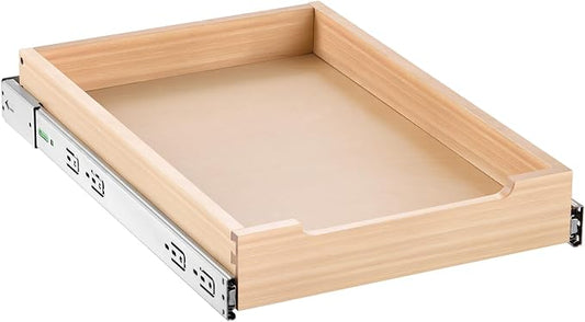 VEVOR Pull Out Cabinet Organizer, 14"W x 21"D Cabinet Drawer, Soft Close Slide out Shelf, Heavy-Duty Sliding Wood Drawer, Bottom Mount Size（14.5"W x 23"D）and Side Mount Size（15"W x 23"D） by VEVOR