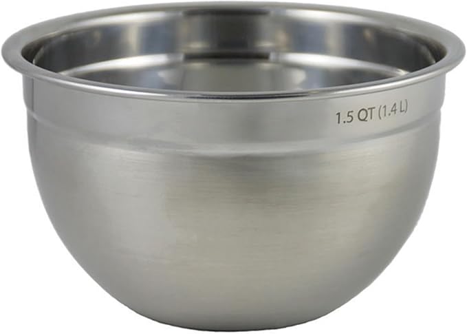 Tovolo Stainless Steel Mixing Bowls, 1.5 Qt - Metal Nesting Mixing Bowl with Rounded Lip for Easy Pour & Minimal Mess - Large & Small Dishwasher Safe Kitchen Supplies for Prep & Cooking (Pack of 8) by Tovolo