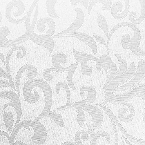 17x17-Inch Square Damask Cloth Napkins, White, Set of 120 | Bulk Case of 10 Dozen, Somerset, 50% Cotton / 50% Polyester Fabric, Woven Damask Pattern, Soft Hand, Machine Washable - Image 2