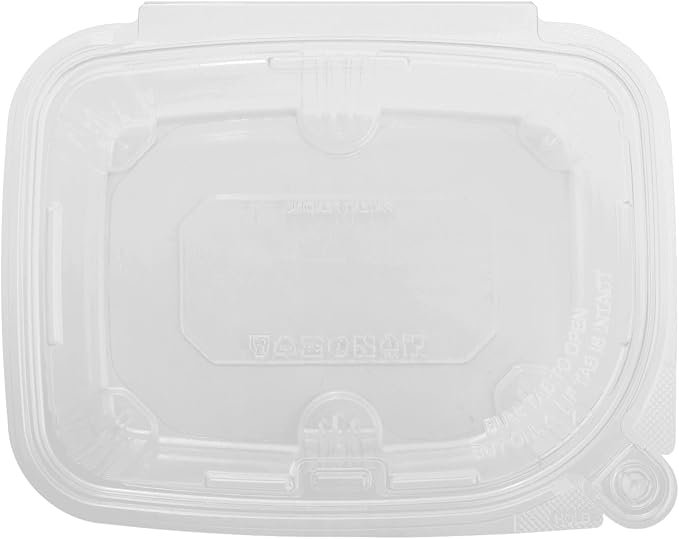 Karat 32oz PET Tamper Resistant Hinged Deli Container [200 ct] - Plastic Clamshell Food Containers, Easy Open Pull-Tab for Restaurants & Takeout - Image 8
