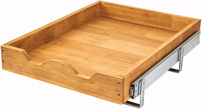 DINDON 1 Tier Pull Out Cabinet Organizer (17"W x 21"D) Single Tier Heavy Duty Slide Out Wood Drawer Under Cabinet Shelf Organization Storage - Image 7