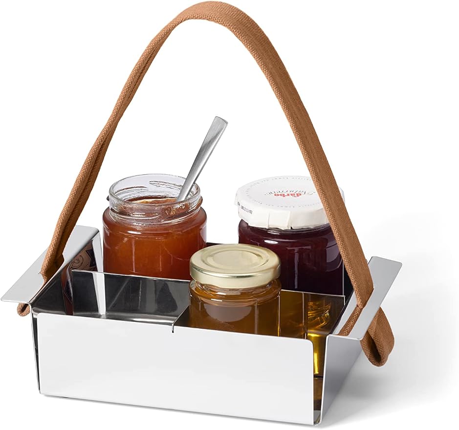 Philippi - A Tavola Condiment Caddy,Silver,20 x 12,5 x 5,5 cm by Philippi