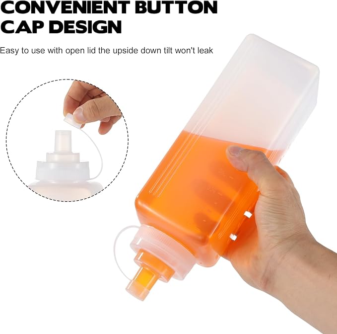 8 Pack 1 QT Large Condiment Squeeze Bottle for Sauses, 34oz Wide Mouth Liquids Dispenser Bottles with Lid, For Ketchup, Taco, Marinara, Pasta, BBQ, Spaghetti, Tomato Sauce, Restaurant-Grade Design - Image 3