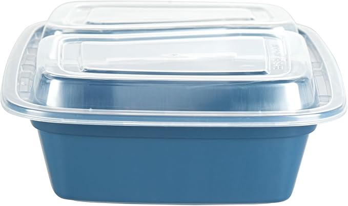 Restaurantware-Asporto 26 Ounce Compartment Take Out Boxes, 100 Microwavable Meal Prep Containers - 2 Compartments, With Clear Plastic Lids, Midnight Blue Plastic Food Containers, Do Not Contain BPA - Image 14