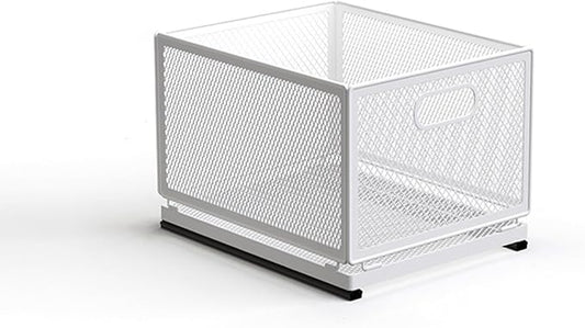 Pull Out Cabinet Organizer, Slide Out Drawers Fixed with Adhesive Nano Film, Pantry Shelves Sliding Drawer Storage Organization for Kitchen/Bathroom/Bedroom (11.8*9.4*8.3inch/30*24*21.2cm) by Unknown
