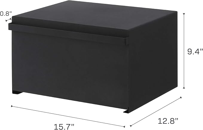 YAMAZAKI Home Tower Bread Box Keeper Holder Container, Metal Bread Holder Saver, Slim Space Saving Counter Storage - Horizontal - Steel | Sleek metal bread holder and saver container. Slim, space-saving design fits countertops. Adds practical everyday ... - Image 8