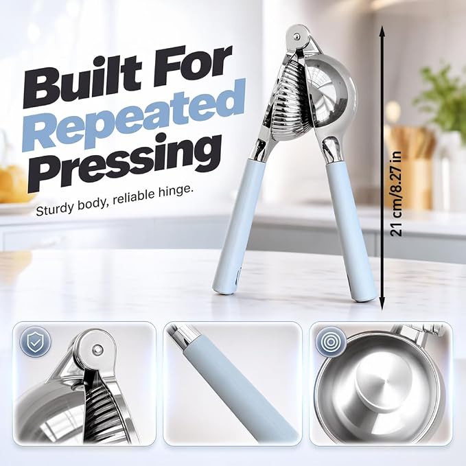 Heavy-Duty Stainless Steel Lemon Squeezer, Effortless Citrus Juicing with Ergonomic Handles, Ideal for Home Kitchens & Bar Use，3pcs - Image 4