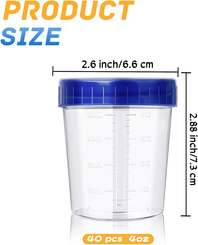 40 Pack 4oz Small Containers with Lids,Reusable Salad Dressing Container Airtight Leakproof Condiment Containers with Screw Lids,Take Away Stackable Plastic Dip Sauce Cups for Snack,Drink,Ketchup - Image 2