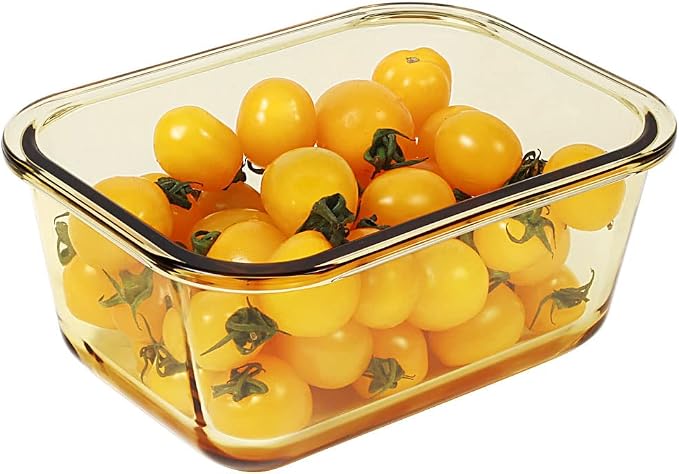 DAS TRUST Amber Glass Meal Prep Containers Microwave Safe Meal Prep Bowls Glass Food Prep Containers with Lid for Adult Meal Prep Bento Boxes - Image 6