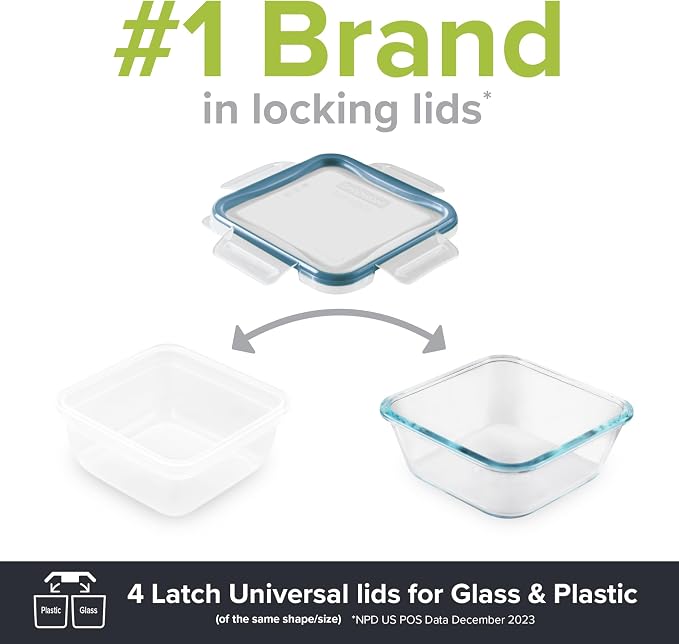 Snapware Plastic Total Solution 16-Pc Food Storage Containers Set, (4) 2-Cup & (4) 1.2-Cup Round Meal Prep Container, Plastic BPA-Free Lids with 4 Locking Tabs, Microwave, Dishwasher, and Freezer Safe - Image 5