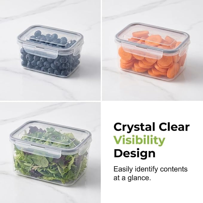 Fruit Storage Containers with Removable Colander (Blue 3PCS, S+M+L) | Leakproof Produce Containers for Fridge, Produce Storage Containers, Fridge Organizers and Storage for Fruit, Vegetables - Image 8