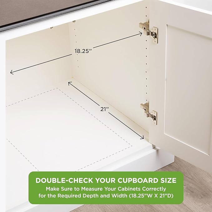 HOLDN’ STORAGE Bamboo Wooden Pull Out Cabinet Organizer 17"W x 21"D | Bamboo Tray and Heavy Gauge Metal Rails, W/Lifetime Limited Warranty, Fits 18.25"W x 21"D Cabinets - Image 5
