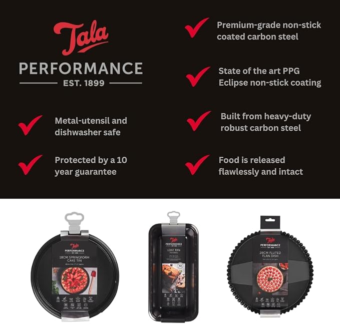 Tala Performance, 3lb Loaf Pan, Professional Gauge Carbon Steel with Whitford Eclipse Non-Stick Coating, Cake Tin - Image 4