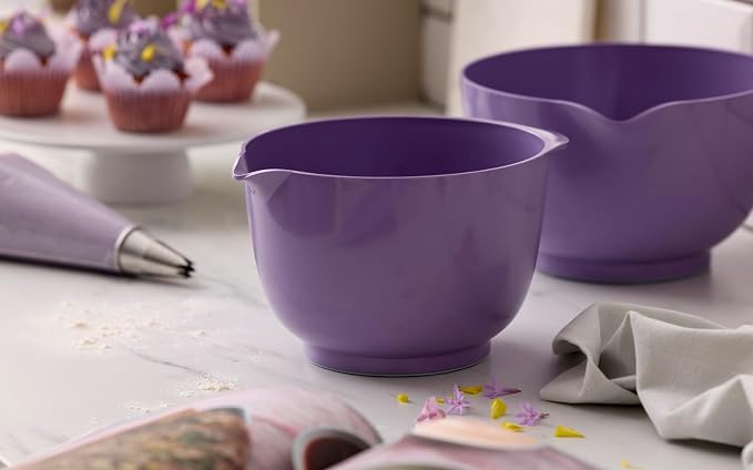 Rosti Margrethe Mixing Bowl Set, Set of 4 Mixing Bowls, 2 Mixing Bowls and 2 Lids, Recyclable Plastic, 1.5 Litre and 3 Litre, Lavender - Image 4