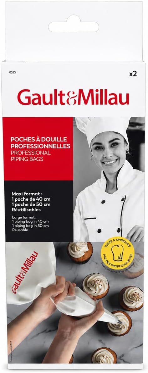 GAULT&MILLAU - Pro Piping Bags x2 - Create pastry decorations - Sturdy and reusable - Set of 2 by Unknown