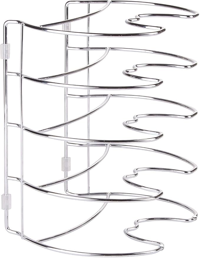 InterDesign Classico Kitchen Cabinet Storage Organizer for Skillets, Pans - Vertical, Chrome - Image 5