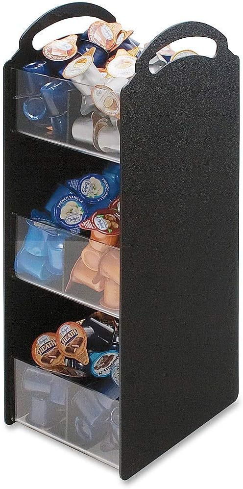Commercial Grade Compact Condiment Organizer, 6 Compartments, 6.13 x 8 x 18, Black - Image 3