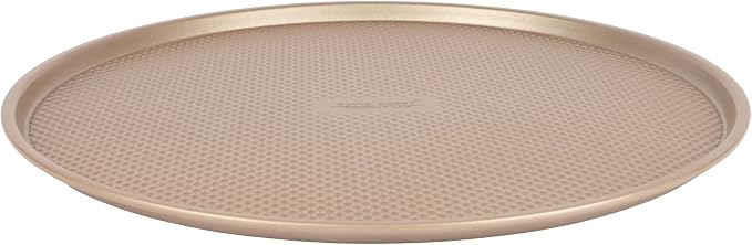 David Burke 14" Pizza Pan – Made from Carbon Steel with AirFlow Baking Technology, Oven Safe, PFTE & PFOA Free, Durable & Easy to Clean – Bronze - Image 2