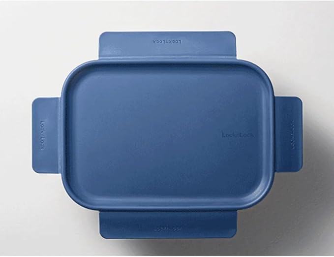 LocknLock Tritan Plastic Bisfree Modular Plus Food Storage Container Set, 10-Piece Set, BPA-Free, Modular Stacking, Tritan, Navy - Image 2