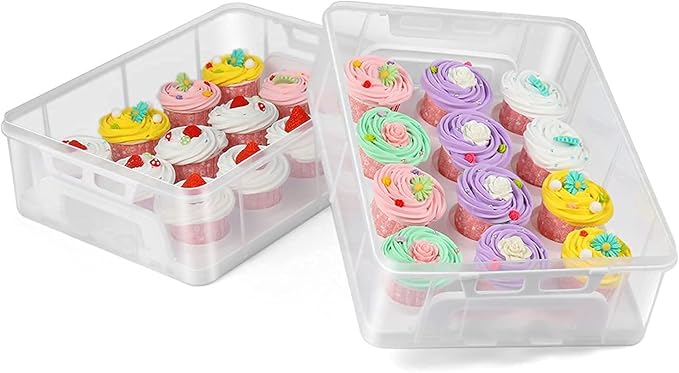 3 Tier Cupcake Carrier with Lid,Holds 36 Cupcakes or 3 Large Cakes Food Transporter Container with 3 Tier Stackable Layer Insert - Image 5