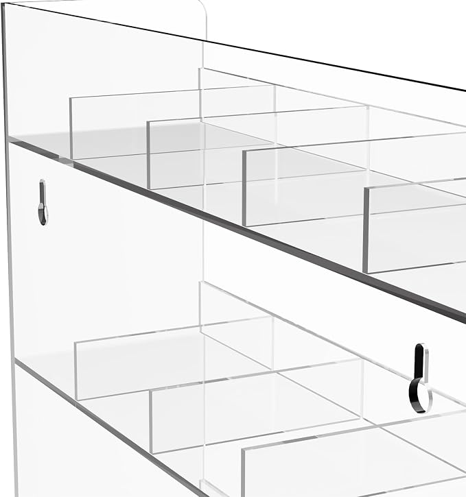 Acrylic Tea Bag Organizer, 3 Layers Tea Bag Holder for Tea Packets, Wall Mount Display Tea Caddy for Countertop or Cabinet, 15 Slots, Clear - Image 5