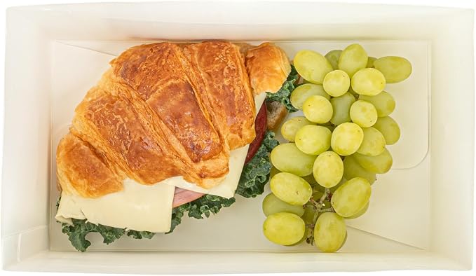Restaurantware Bio Tek 80 Ounce To Go Boxes 400 Rectangle Take Out Food Containers - Fast Top Closure Disposable White Paper Carry Out Containers Greaseproof For Burgers Or Fried Chicken - Image 11