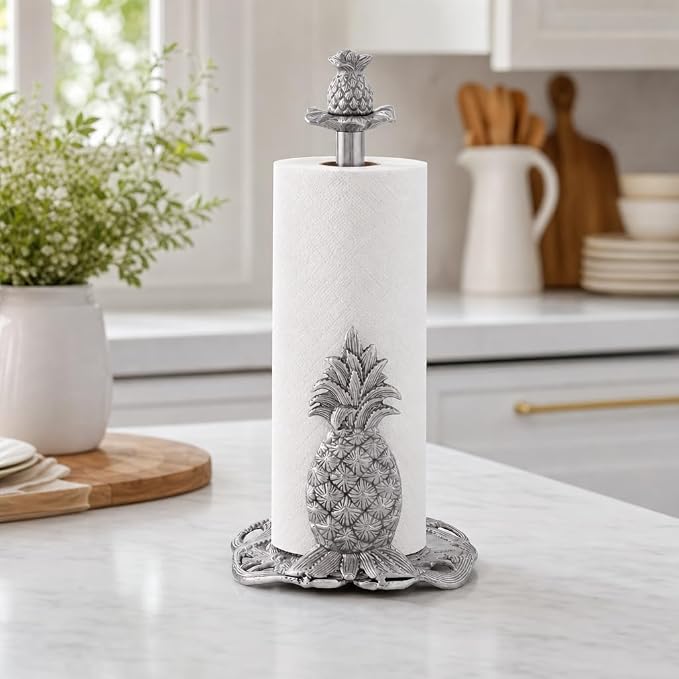 Arthur Court Pineapple Paper Towel Holder Decorative Aluminum Metal 14.5 Inch for Kitchen Countertop - Image 8
