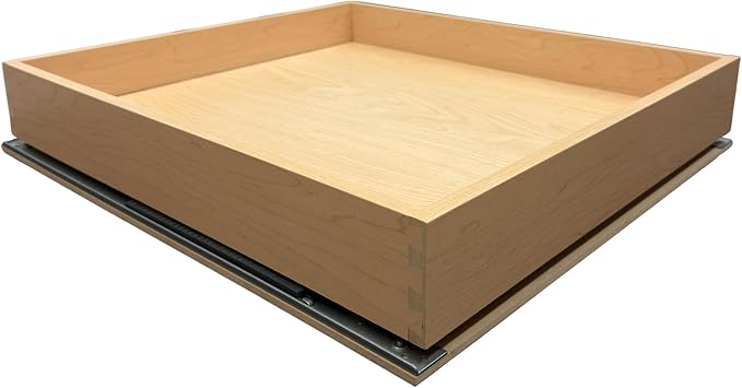 HardRock MDF Pull-Out Cabinet Drawer Organizer 14"W x 18"D | Heavy Duty (100Lbs) Wooden Pullout Inserts, Soft Close Sliding Shelf for Kitchen Cabinets, Pantry, Storages - Fully Assembled by SlidingSusan