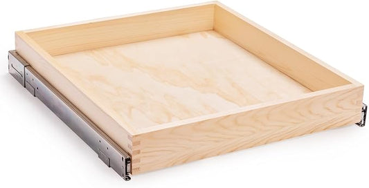 29”W x 21”D x 3”H Soft Close Slide Out Wood Drawer Organizer for Kitchen, (Cabinet Opening>29.5 inches for Bottom Assembly, Width= 29 inches for Side Assembly) by Mulush