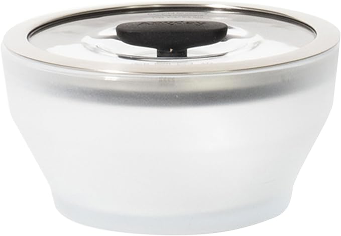 Anyday 4-Cup Microwave Cookware, Glass Container, Lid (Black Sesame) | Deep Food Storage, Stackable Airtight Steamer with Vented Lid for Microwave-Safe Reheating, Steaming Vegetables and Rice by Anyday
