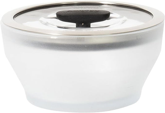 Anyday 4-Cup Microwave Cookware, Glass Container, Lid (Black Sesame) | Deep Food Storage, Stackable Airtight Steamer with Vented Lid for Microwave-Safe Reheating, Steaming Vegetables and Rice by Anyday