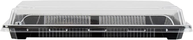 Restaurantware Plastic Sushi Trays 100 Pack of 10 x 7.2 x 1.77 Inch With Clear Lids Leak-Resistant Sushi Take Out Boxes Stackable Containers For Grab-And-Go - Image 15