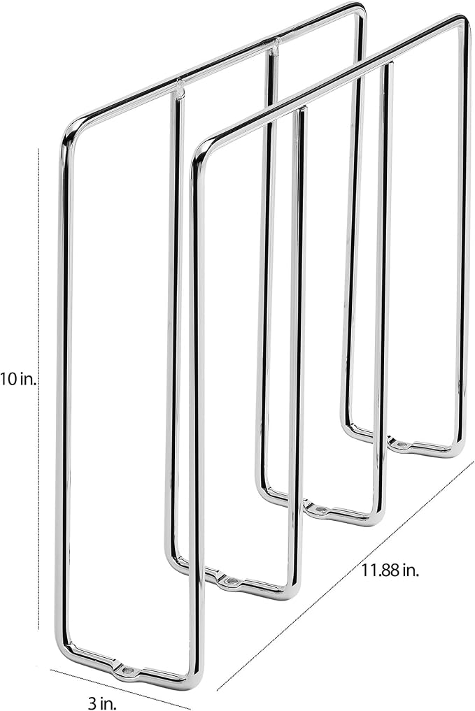 Rev-A-Shelf 596-10CR-52 U-Shaped Kitchen Cabinet Rack Holder Organizer for Bakeware, Cookie Baking Sheets, Cutting Boards, & Lids, Chrome (2 Pack) - Image 3