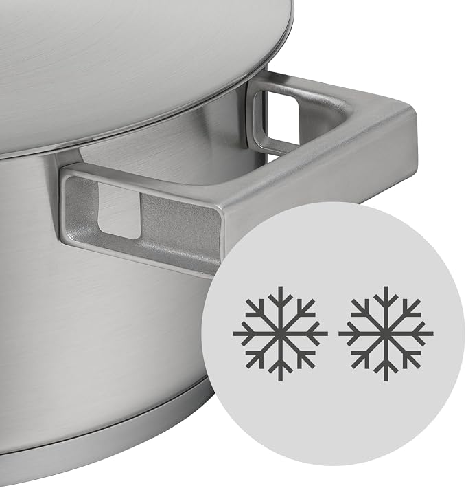 WMF Ultimate Cool Small Cooking Pot 20 cm, Stainless Steel Lid, Stewing Pot Induction 2.5 L, Cromargan Stainless Steel Matt, Heat Reducing Handles, Induction Pot with Inner Scale, Dishwasher Safe - Image 3
