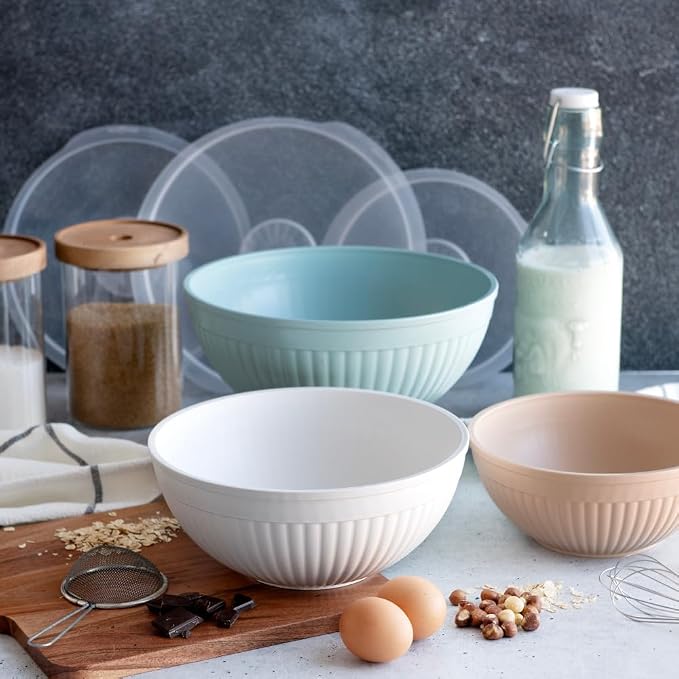 Nordic Ware Prep and Serve Mixing Bowls Set, 6-Piece, Earth-Tones - Image 3