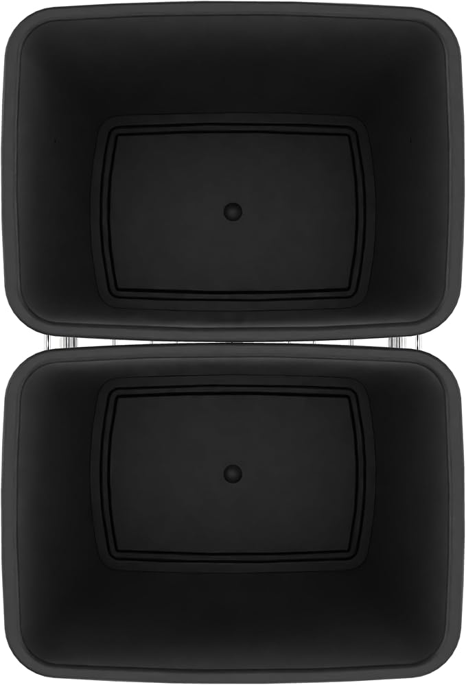 Rev-A-Shelf Double Pullout Garbage Trash Cans for Kitchen Cabinets, 35 Qt | Large Capacity Waste/ Recycling Bins, Heavy Gauge Wire Construction, with Full Extension Slides, Black, RV-18KD-18C S - Image 8