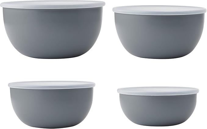 KitchenAid 4pc Meal Prep Bowls Set with Lids - Charcoal Grey - Image 3