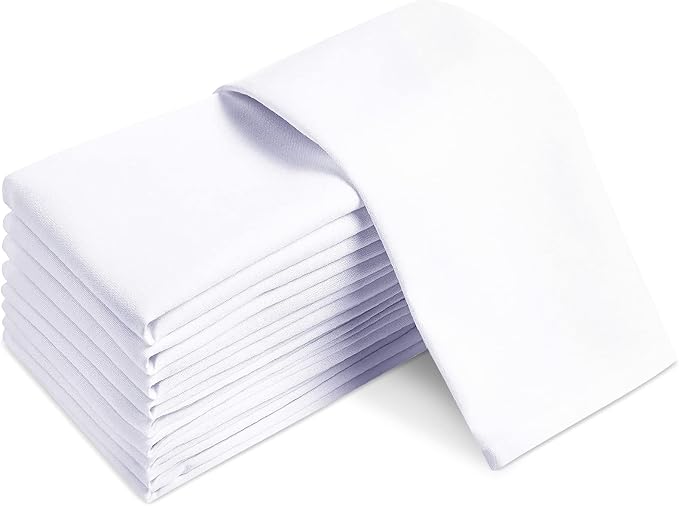 Restaurant Quality 100% Cotton Dinner Cloth Napkins, 20x20 Bulk Set of 360 | Elegant Clean-lined Hemmed Edges, Square Shape for Weddings, Hotels, Restaurants, And Classy Home Dinners by GrokoTextiles