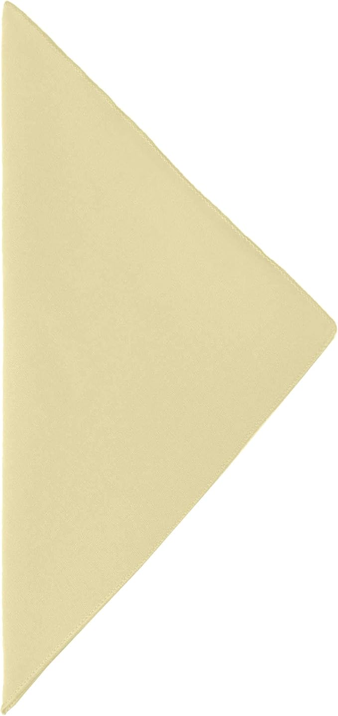 17x17-Inch Cotton-Feel Cloth Napkins, Cornsilk, Set of 24 - Image 2