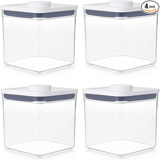 OXO Good Grips POP Container 2.8-Quart Square Airtight Food Storage for Sugar and More (Set of 4) by Unknown