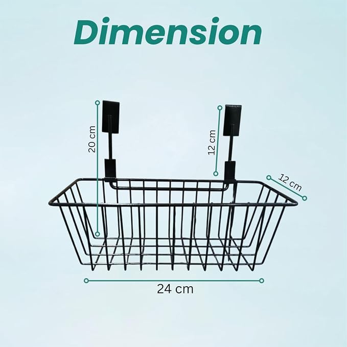 Go Hooked Metal Hanging Storage Basket Door Organiser (Assorted Colour) - Image 5