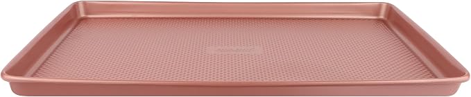 David Burke 17x11 Cookie Sheet – Carbon Steel, PFTE & PFOA Free, Oven Safe, Non-Toxic, Perfect for Baking and Roasting – Rose Gold - Image 2