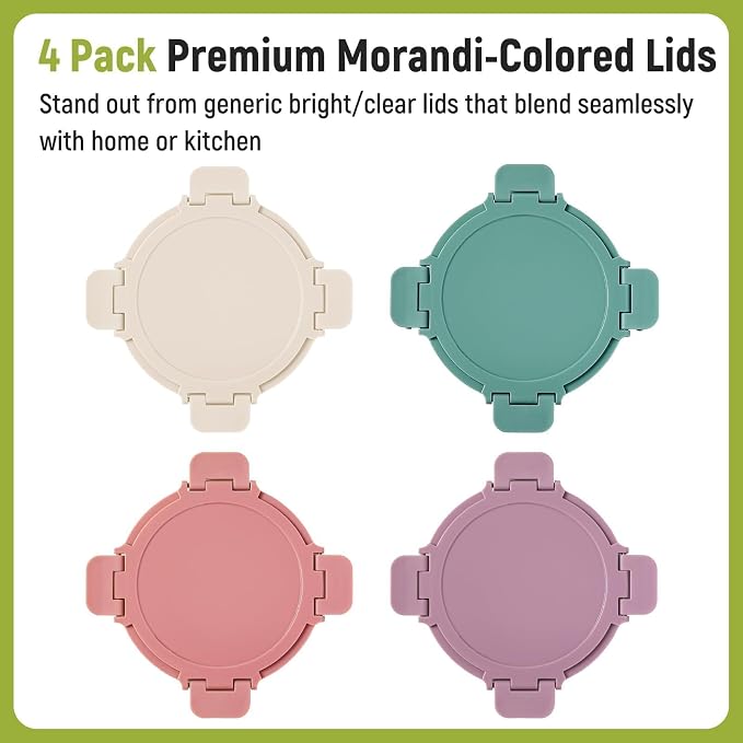 [UPGRADED LID] 6 Sets 3 Cup/24oz Borosilicate Glass Meal Prep Containers with Lids, Food Storage Bowl Jars for Soup Leftover Meal Lunch Oats Fruit Deli Salads - Microwave, Oven, Freezer Safe -BPA Free - Image 3