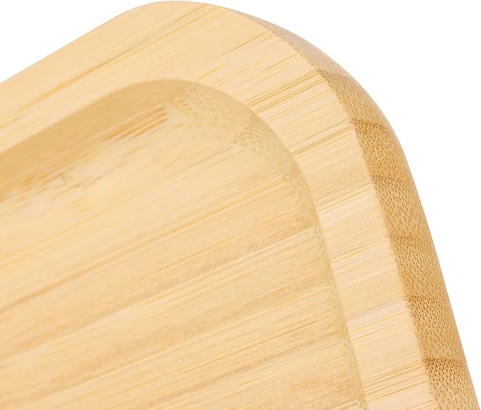 JOIKIT 3 Pack 12 Inch Bamboo Platter, Fine Polished Sqaure Wood Plates Bamboo Serving Tray for Holding Fruit, Bread, Cheese, Nut, Coffee, Tea, Plant Saucer - Image 3