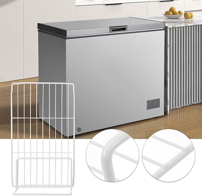 Ggarneck 2pcs Refrigerator Metal Partition Kitchen Chest Freezer Dividers Fridge Wire Shelf Separators for Organized Storage Closet Drawer White Iron Dividers for Home - Image 7