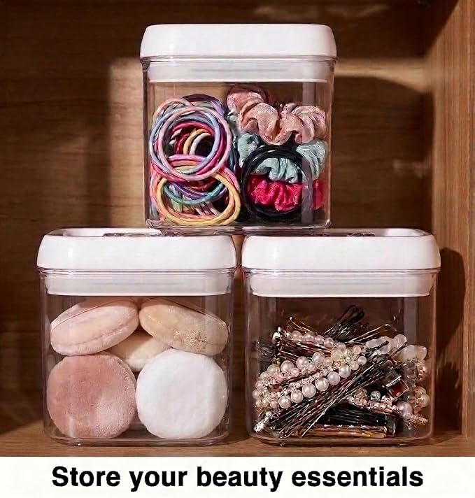 Felli Flip Tite Food Storage Container 4" Small Size Airtight Lid Lock Top, Stackable Kitchen Canister for Space Saving, Pantry Fridge Cupboard Organizer, Spice Seasoning Pet Treats Snack (0.5 qt) - Image 10