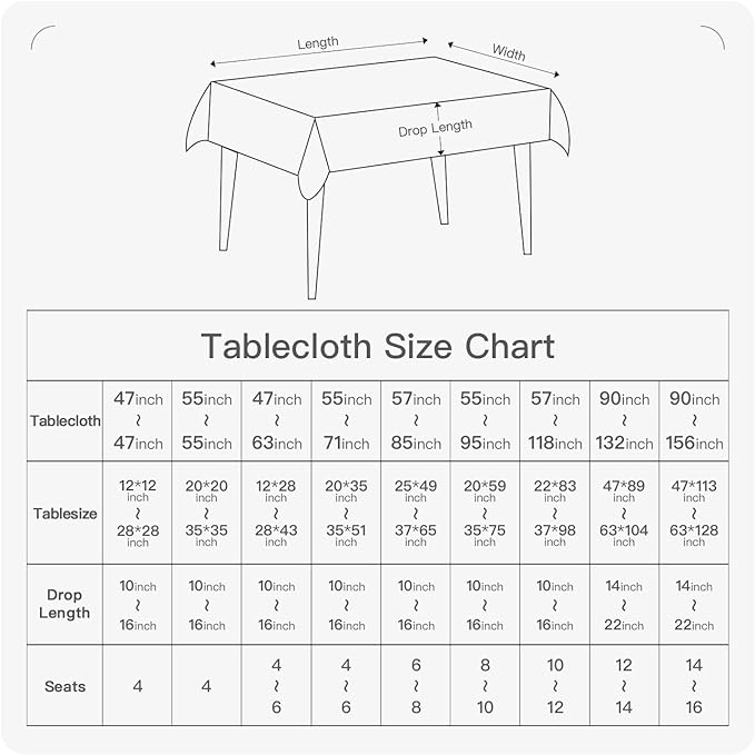 BALCONY & FALCON Rectangle Table Cloth Waterproof Light Pink 118"x57" | Rectangular Washable Wrinkle Resistant Table Cloth Linen Fabric Tablecloths for Dining Party Kitchen Wedding and Outdoor Use - Image 7