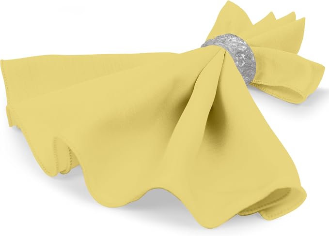 17x17-Inch Shantung Cloth Napkins, Cornsilk, Set of 60 - Image 7