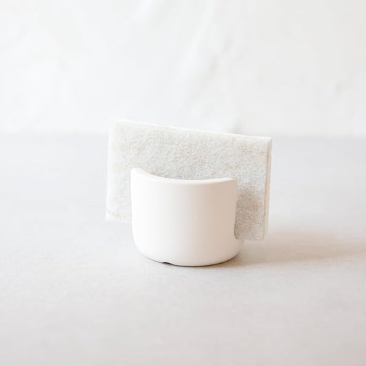 Diatomaceous Earth Sponge Holder - Drying Rack, Absorbent Stone Kitchen Sink Organizer, Beige (Small) by Unknown